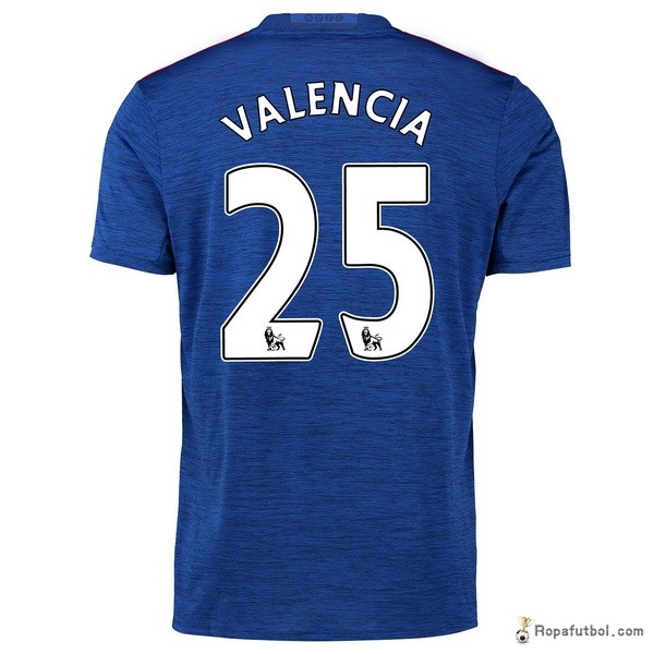 Camiseta Manchester United Replica Segunda Ropa Valencia 2016/17 Azul